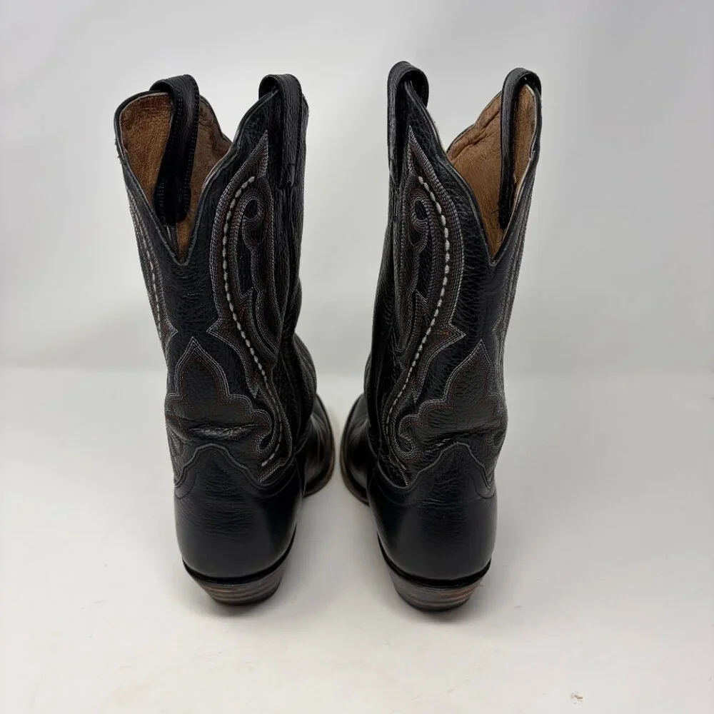 Ariat Black Western Cowboy Boots with Brown Accents - Picture 6 of 11